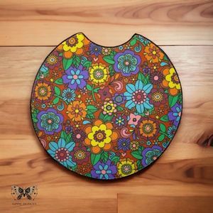 Floral Car Coaster 2 Pack